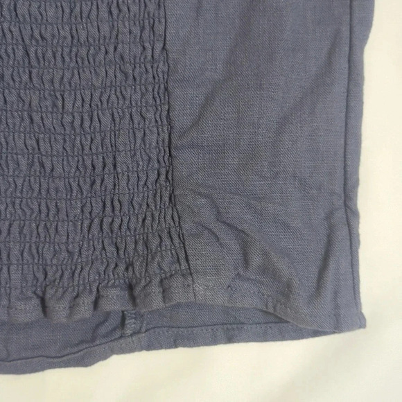A&F Puff Sleeve Shine Cotton-Blend Square Neck Top, Color Blue Size XS - Picture 11 of 14